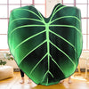 Flannel Blanket Leaf Shaped Blankets Sofa Throw Ins Large Green Leaves Blankets for Bed Sofa Bedspread Deco Christmas Gift Manta