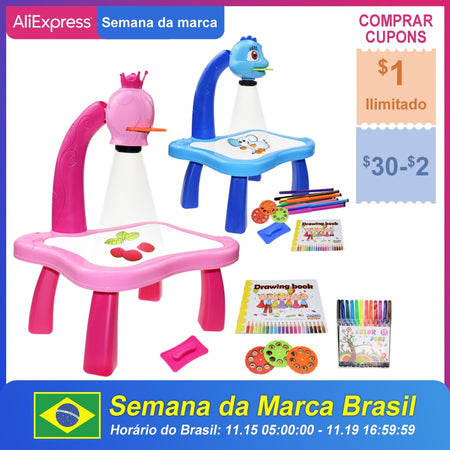 Children Led Projector Art Drawing Table