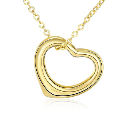Tiffany Inspired Heart Shaped Necklace in 14K Gold ITALY Made