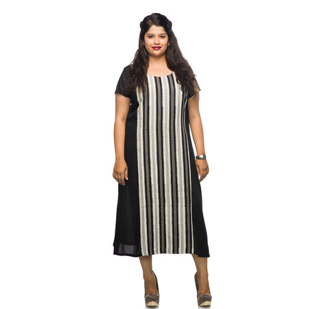 Women's Midi Length Printed Multicoloured Rayon Dresses