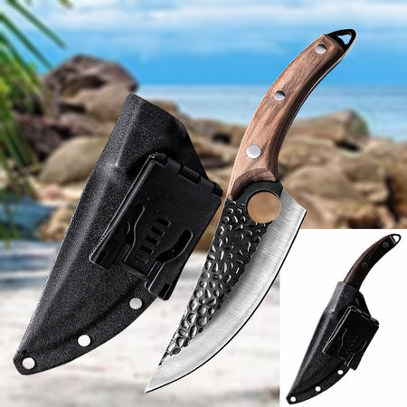 Stainless Steel Cleaver Handmade Forged Chef Outdoor Cooking Cutter Butcher Knife Tool