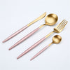 Stainless Steel Cutlery Set Western Food Tableware Luxury Fork Teaspoon Knife Cutlery Set fork spoon