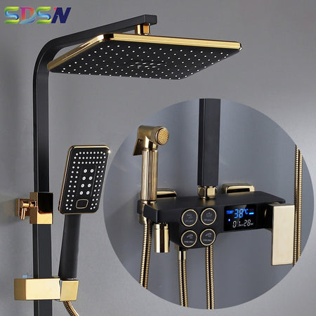 Hot and Cold Digital Shower Head  Bath Shower System