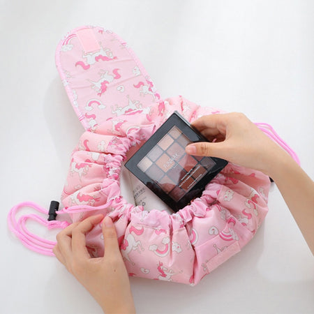 Women Drawstring Cosmetic Bag Travel Storage Makeup