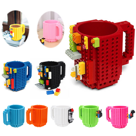350ML Mug Cup for Milk Coffee Water Build-On Brick