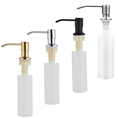 Liquid Soap Bottle with Stainless Steel Head Hand Press Dispenser Bottle for Kitchen Sink