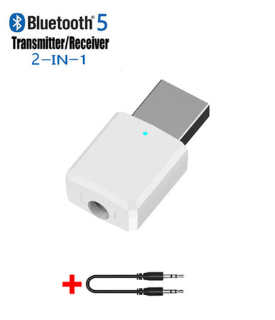 USB Bluetooth 5.0 Transmitter Receiver 3 in 1 EDR Adapter Dongle 3.5mm