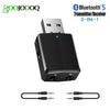 USB Bluetooth 5.0 Transmitter Receiver 3 in 1 EDR Adapter Dongle 3.5mm