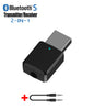 USB Bluetooth 5.0 Transmitter Receiver 3 in 1 EDR Adapter Dongle 3.5mm