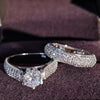 Sterling Silver luxury wedding Rings set for bridal Women Engagement