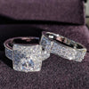 Sterling Silver luxury wedding Rings set for bridal Women Engagement