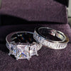 Sterling Silver luxury wedding Rings set for bridal Women Engagement