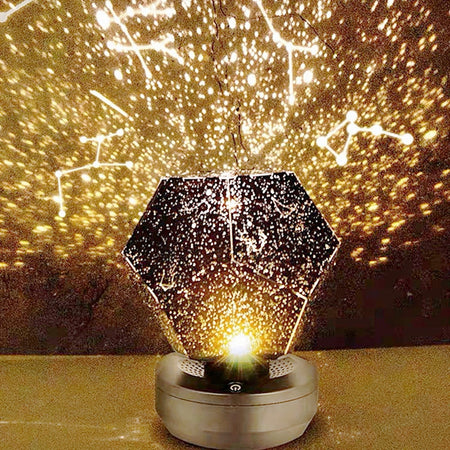 Star Projector Color Changing Geometric Table Lamp Baby Night Light Battery Remote Control