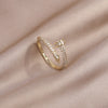 14K Real Gold Plated AAA Zircon Ring Elegant Women's Ring