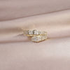 14K Real Gold Plated AAA Zircon Ring Elegant Women's Ring