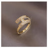 14K Real Gold Plated AAA Zircon Ring Elegant Women's Ring