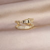 14K Real Gold Plated AAA Zircon Ring Elegant Women's Ring